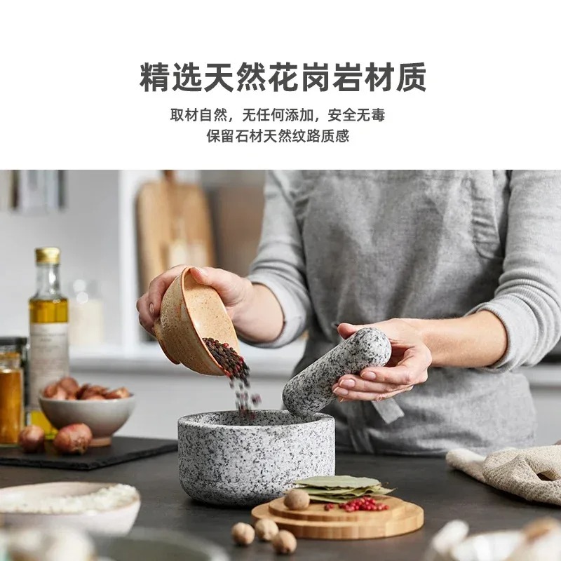 Sarımsak ezici bambu kapaklı g - Mortar Pestle Granite incelemesi ve fiyatı