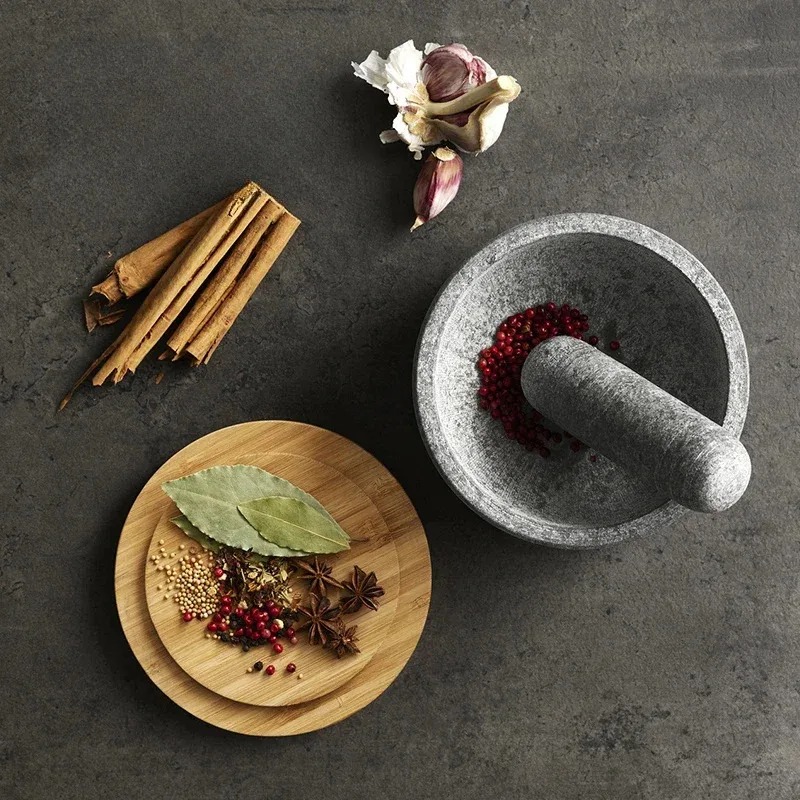 Sarımsak ezici bambu kapaklı g - Mortar Pestle Granite incelemesi ve fiyatı
